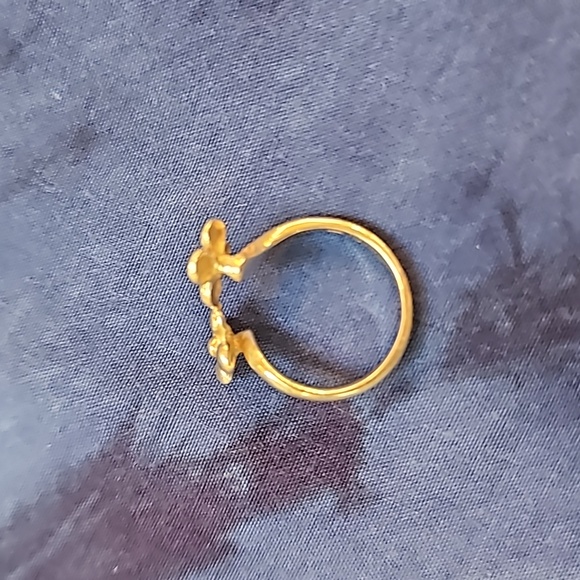 Sterling Silver | 925 | 4 Petaled | 2 flower Ring | Size 7 - Picture 5 of 12